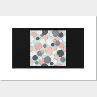 Spots and Dots Pink and Blue Posters and Art